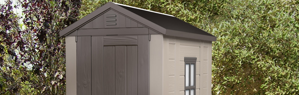 Plastic shed for narrow spaces - new from Keter