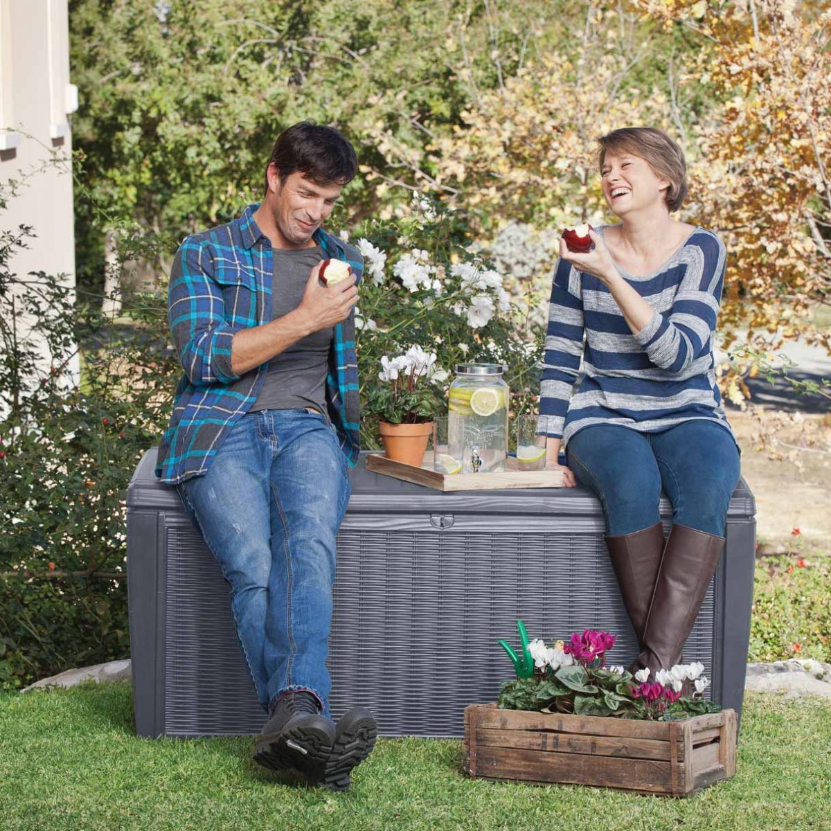 KETER SUMATRA DECK BOX 511L GREY Sydney Garden Products