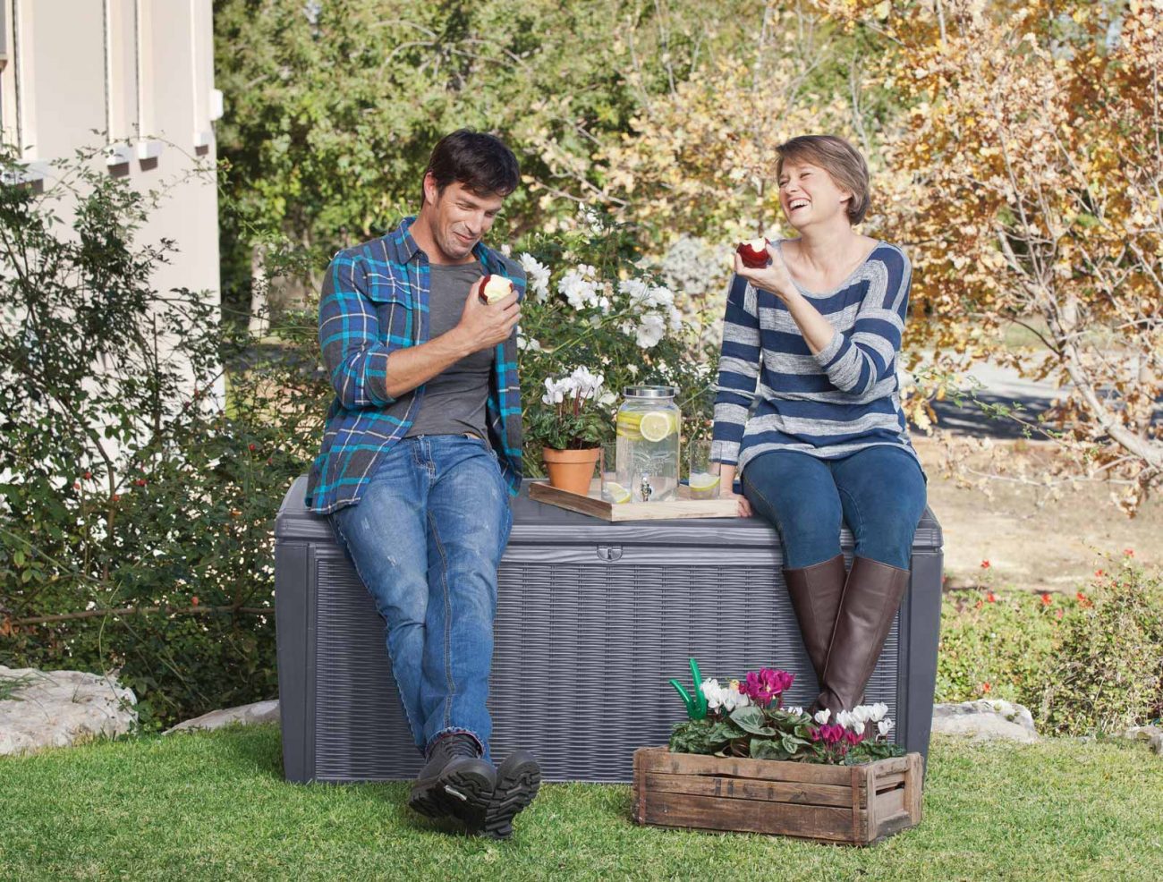 KETER SUMATRA DECK BOX 511L GREY Sydney Garden Products