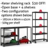 Keter Open Base Shelving Rack