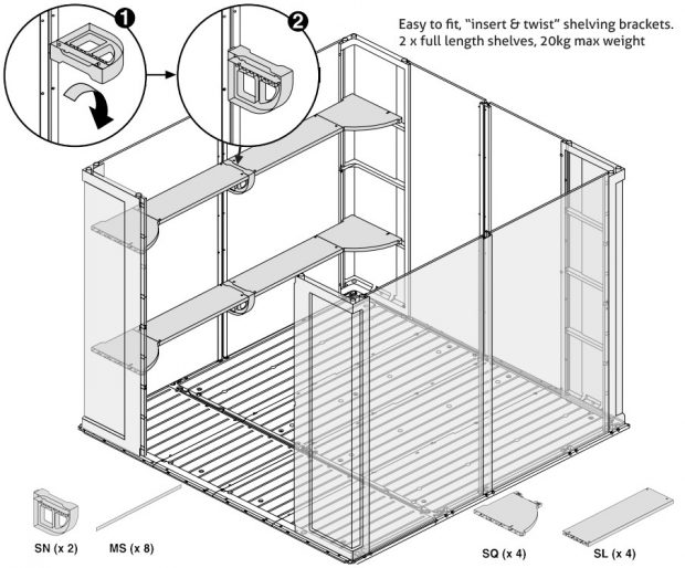 KETER 8' ACCESSORY KIT Sydney Garden Products